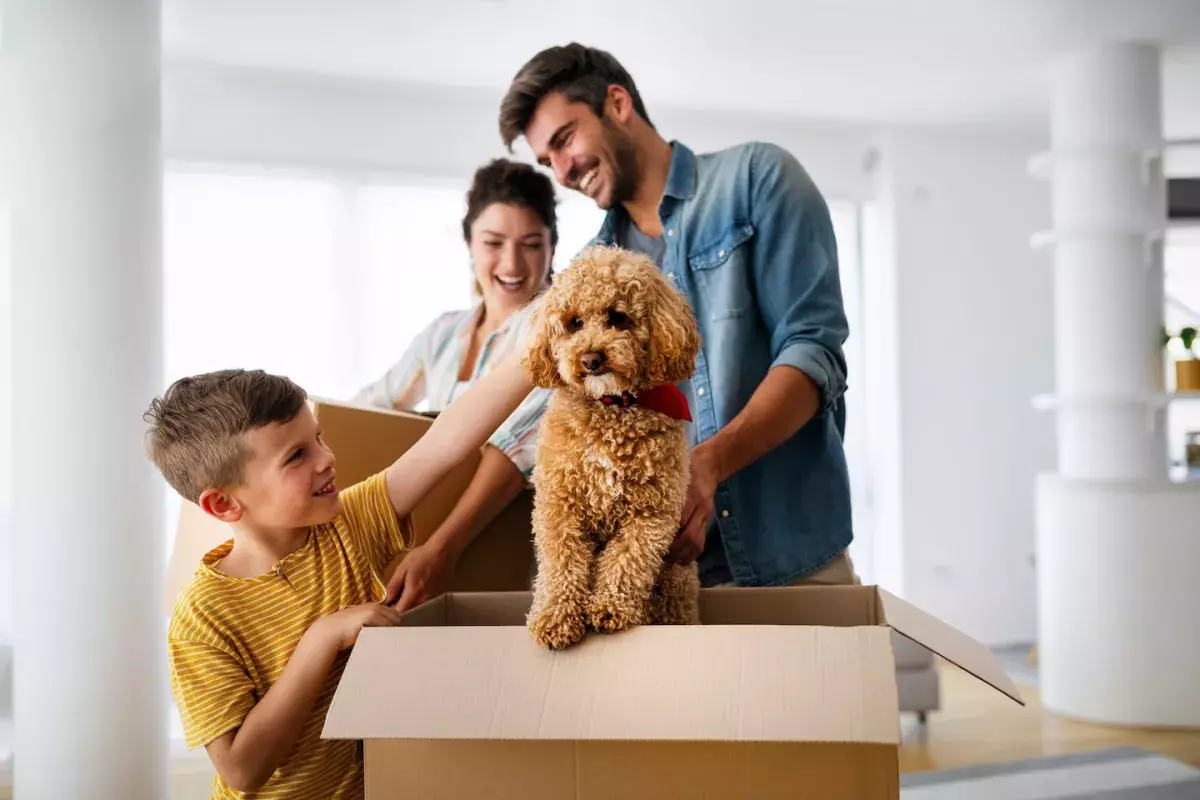 family moving into home
