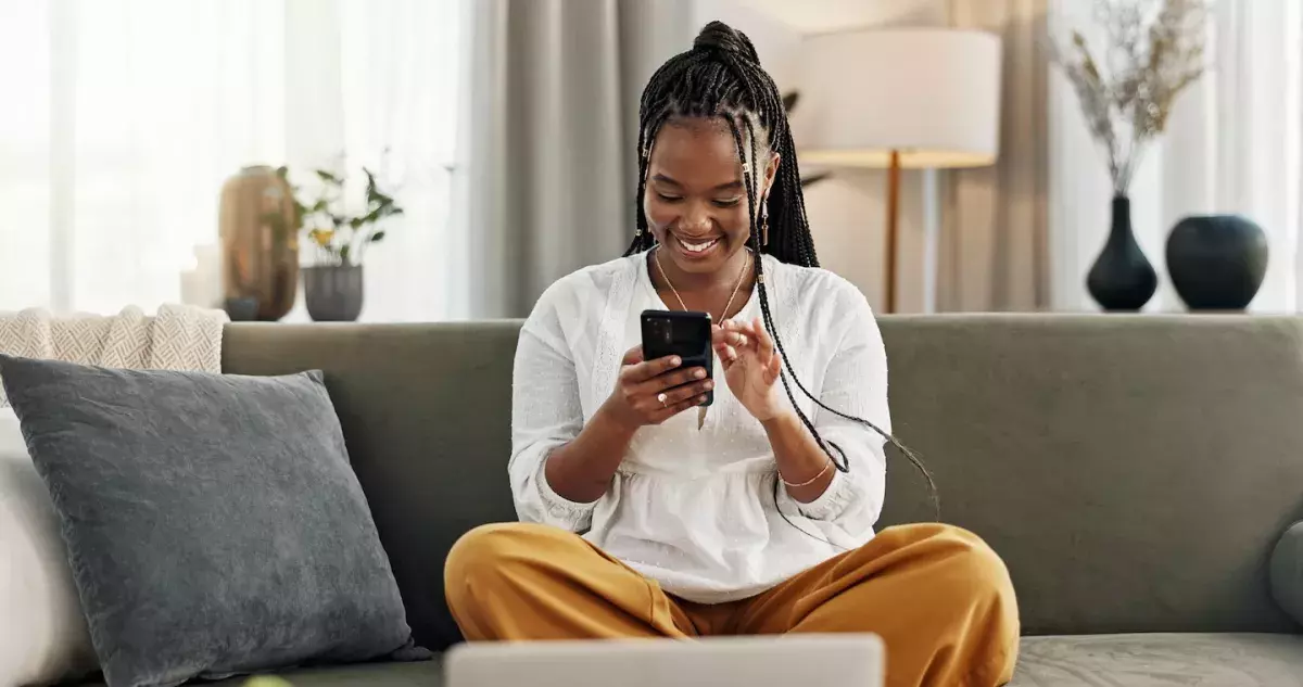 person using phone