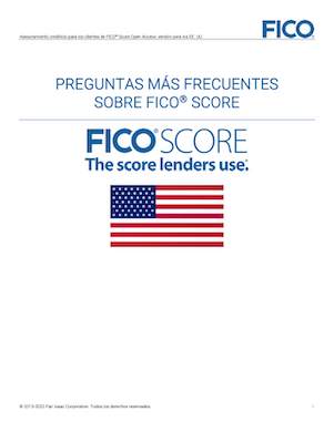 Cover page of Preguntas mas frecuentes sobre FICO Scores PDF