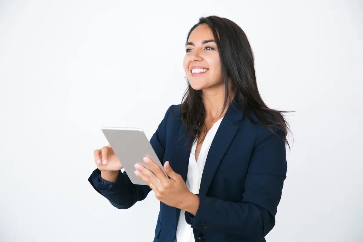 Woman with tablet