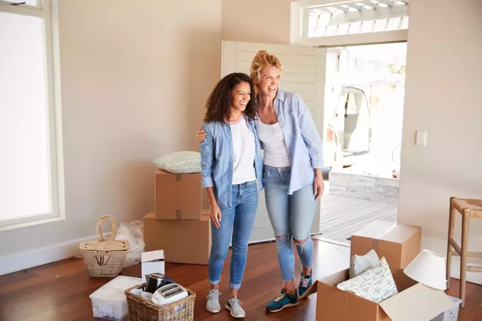 couple in new home