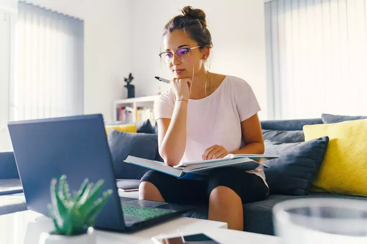 person using computer